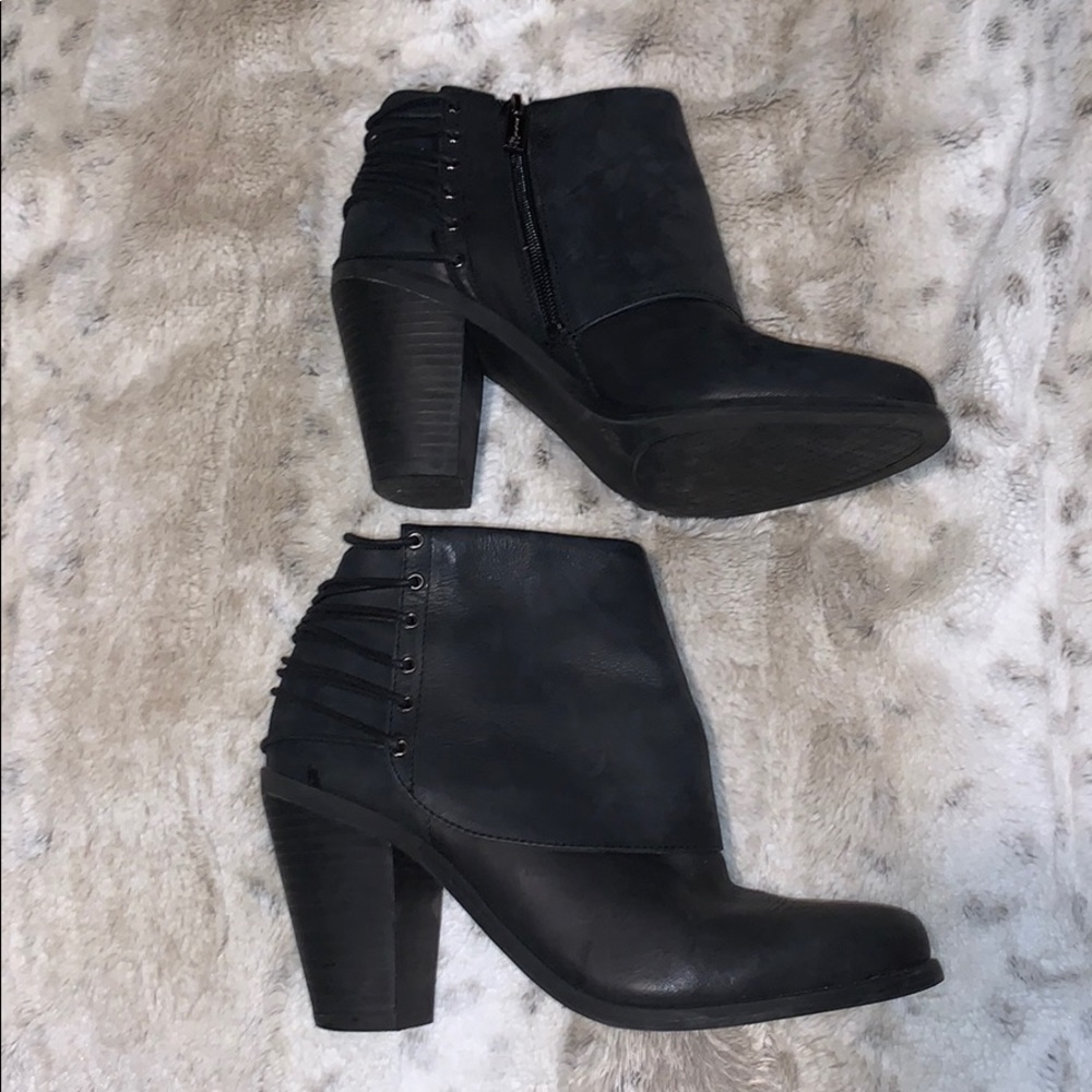 Jessica Simpson Black Leather Booties